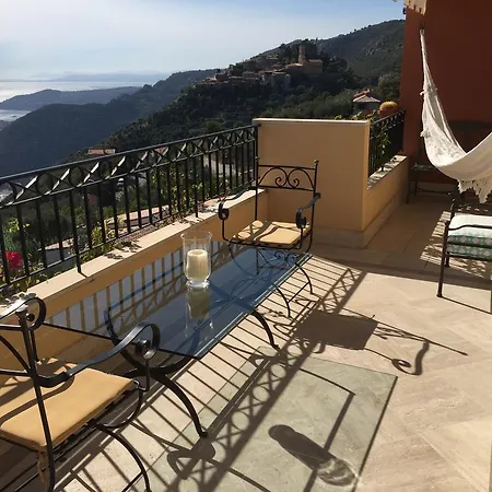 Sunny Panoramic Balcony Apartment Eze Exterior photo